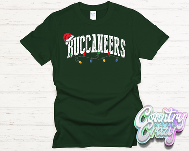 BUCCANEERS - CHRISTMAS LIGHTS - T-SHIRT-Country Gone Crazy-Country Gone Crazy