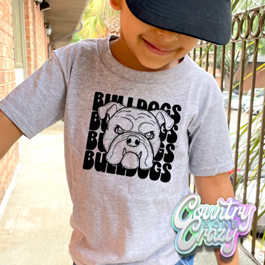 Bulldogs Mascot Stacked T-Shirt-Country Gone Crazy-Country Gone Crazy