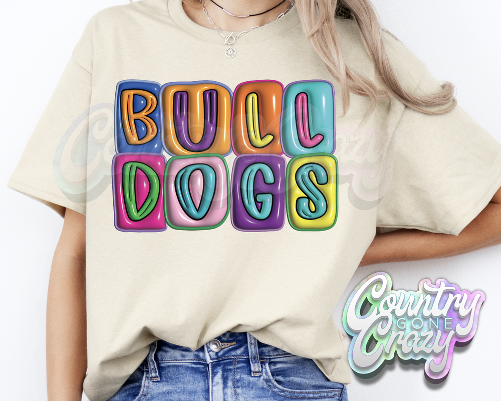 Bulldogs•• Bubble •• T-Shirt-Country Gone Crazy-Country Gone Crazy
