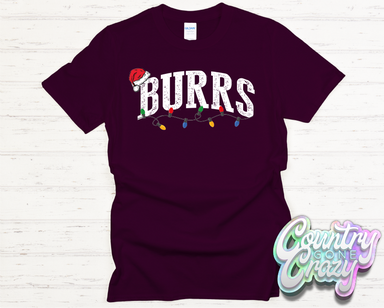 BURRS - CHRISTMAS LIGHTS - T-SHIRT-Country Gone Crazy-Country Gone Crazy
