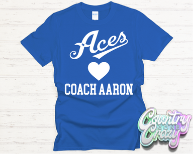 ACES LOVES COACH AARON - Dri Fit Shirt-Country Gone Crazy-Country Gone Crazy