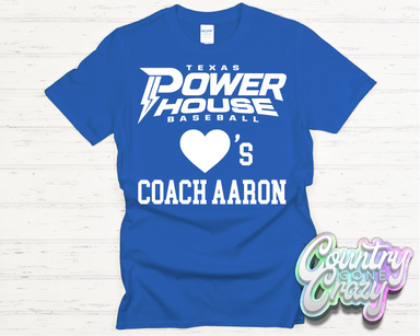 POWERHOUSE LOVES COACH AARON - Dri Fit Shirt-Country Gone Crazy-Country Gone Crazy