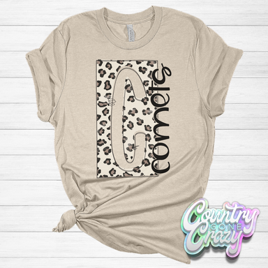 Comets - Boxed Leopard Bella Canvas T-Shirt-Country Gone Crazy-Country Gone Crazy