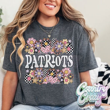 Patriots // Funky Flowers // T-Shirt-Country Gone Crazy-Country Gone Crazy