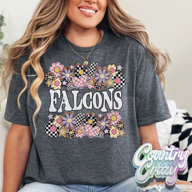 Falcons // Funky Flowers // T-Shirt-Country Gone Crazy-Country Gone Crazy