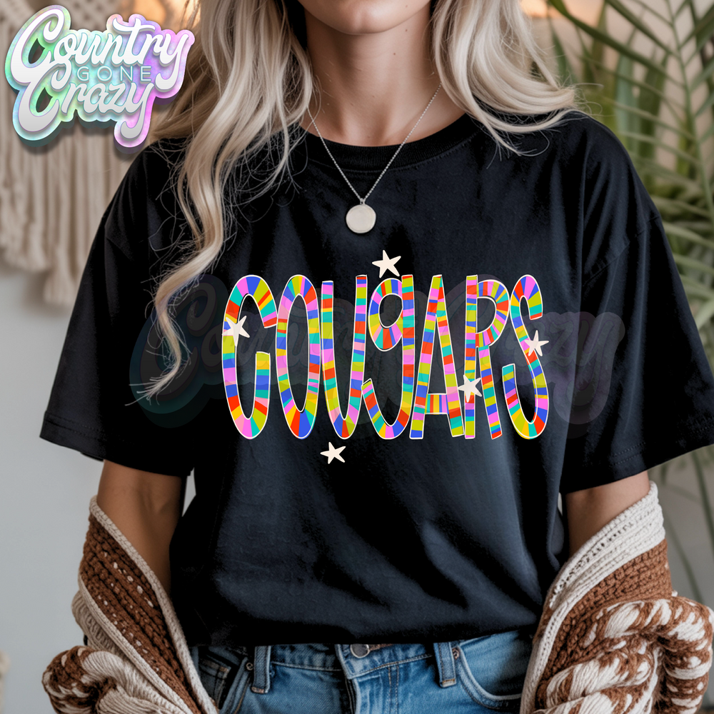 Cougars | Candy Stripe | T-Shirt