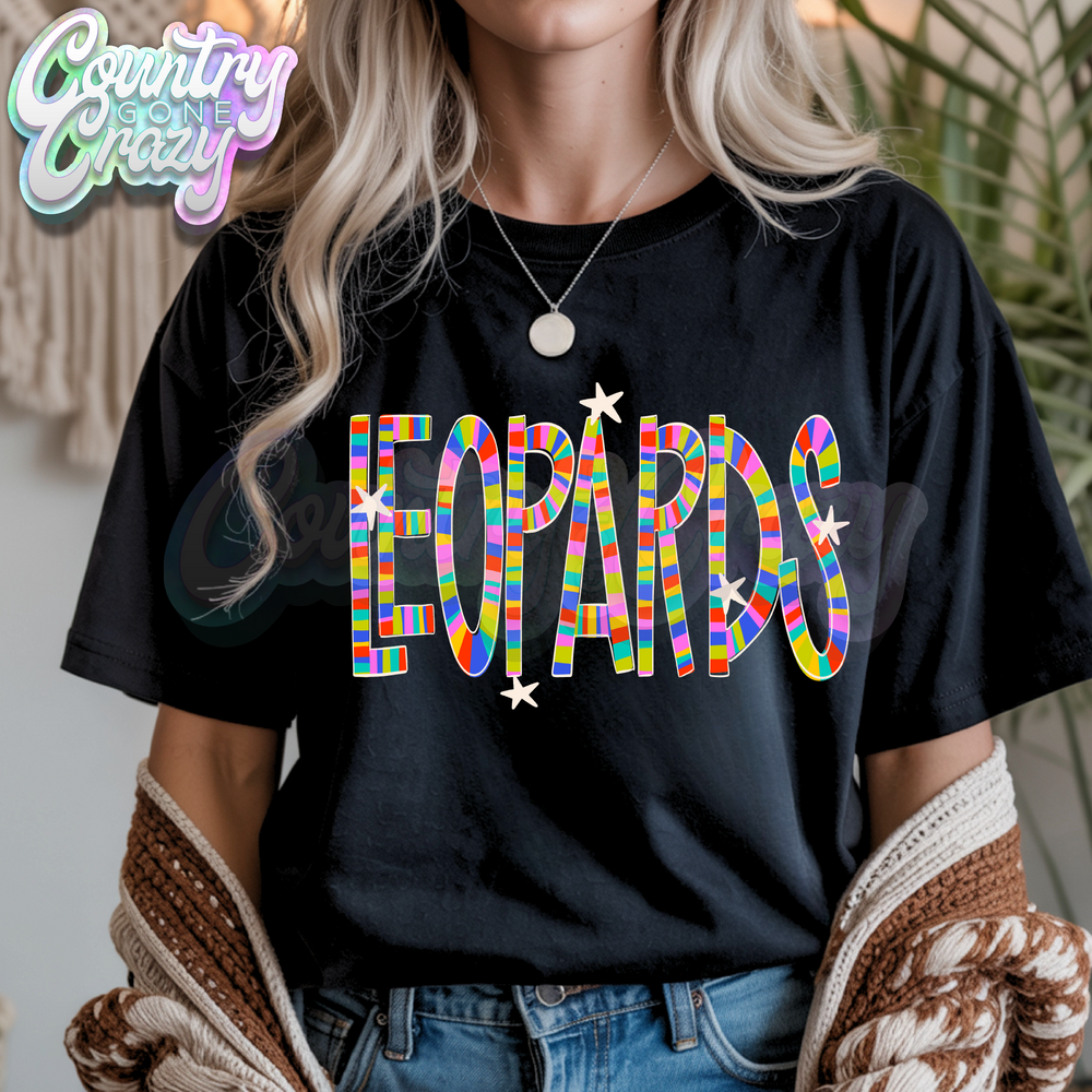 LEOPARDS | Candy Stripe | T-Shirt-Country Gone Crazy-Country Gone Crazy