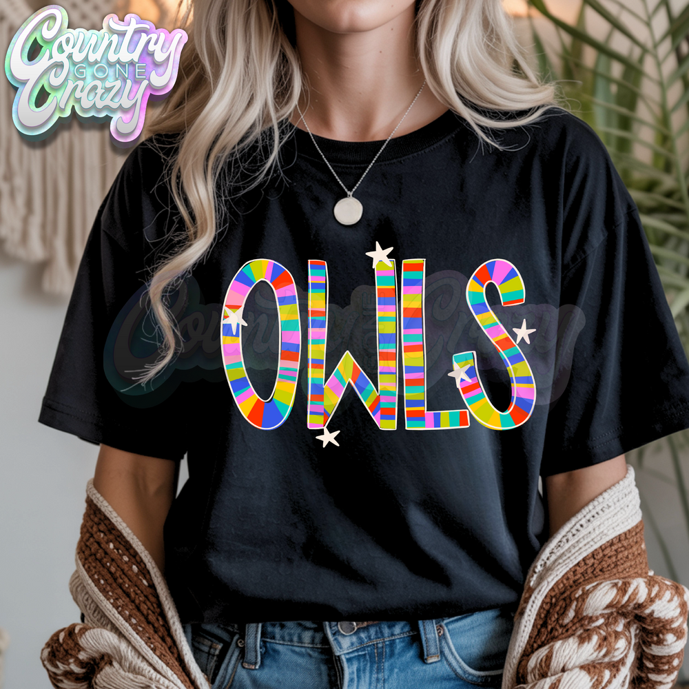 OWLS | Candy Stripe | T-Shirt-Country Gone Crazy-Country Gone Crazy
