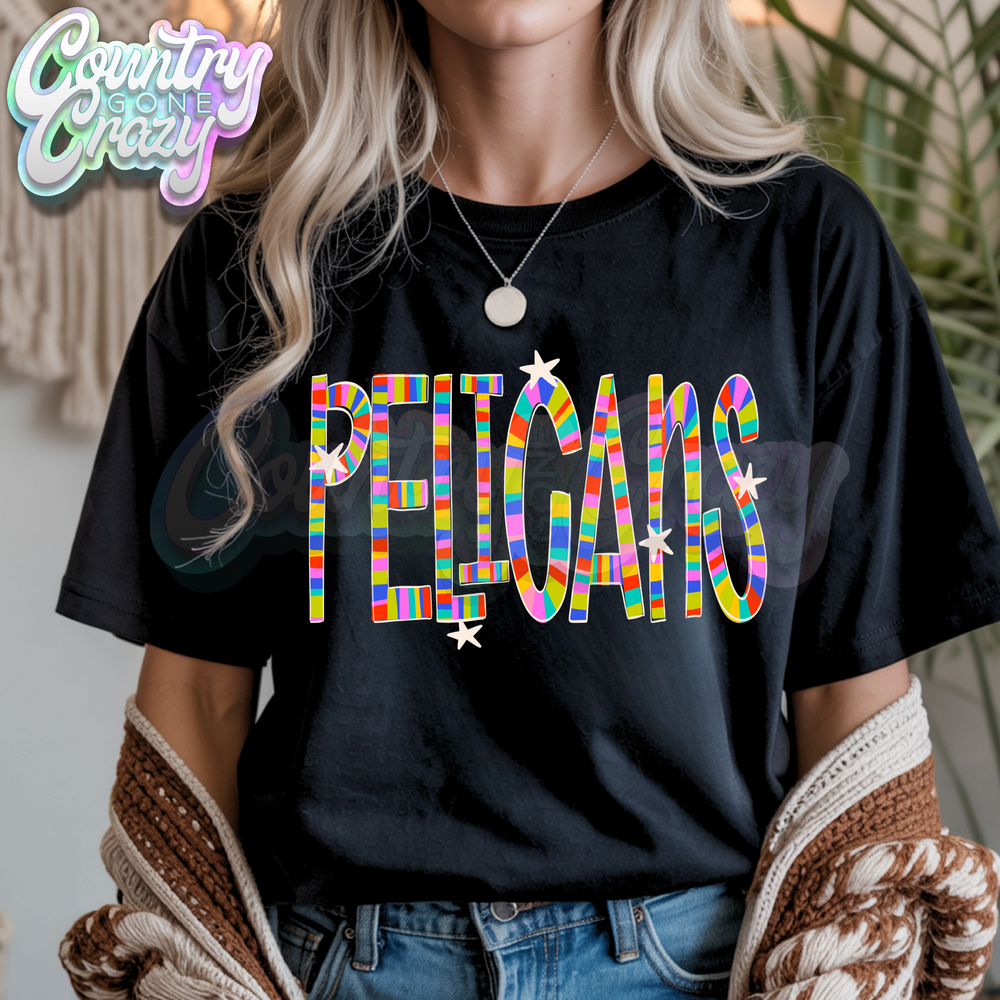PELICANS | Candy Stripe | T-Shirt-Country Gone Crazy-Country Gone Crazy
