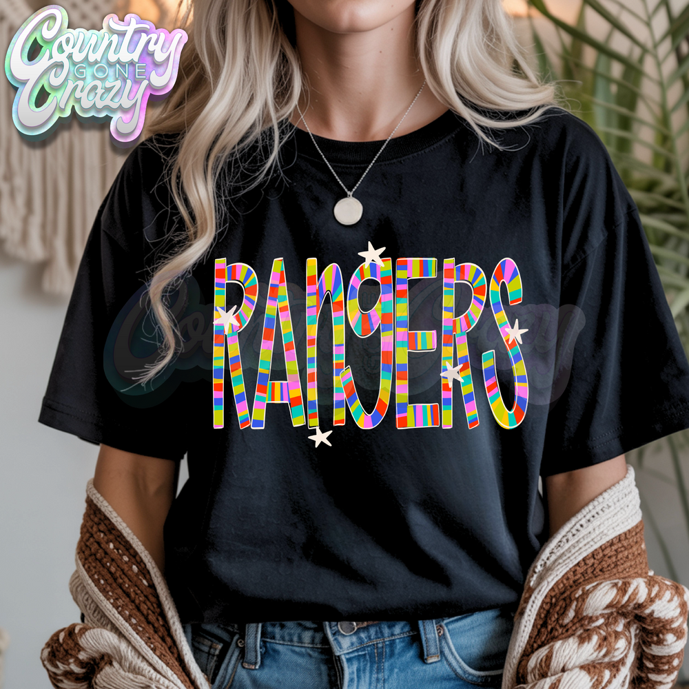RANGERS | Candy Stripe | T-Shirt-Country Gone Crazy-Country Gone Crazy
