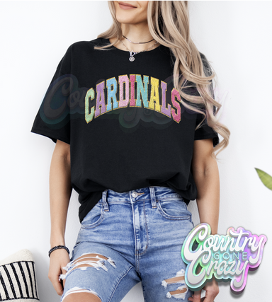 CARDINALS - Faux Chenille - T-Shirt-Country Gone Crazy-Country Gone Crazy