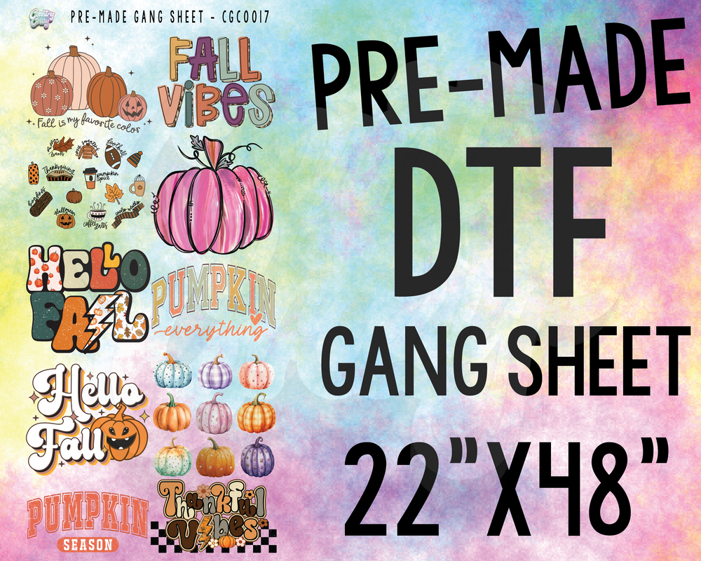 PRE-MADE GANG SHEET - FALL - ADULT-Country Gone Crazy-Country Gone Crazy