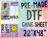 PRE-MADE GANG SHEET - DAYTON - ADULT-Country Gone Crazy-Country Gone Crazy