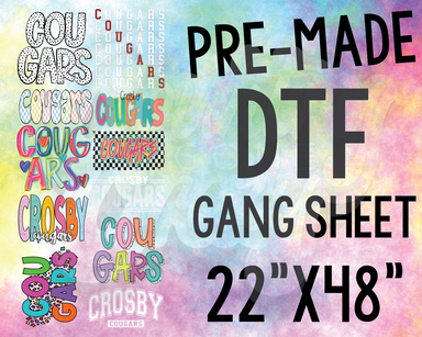 PRE-MADE GANG SHEET - COUGARS - ADULT-Country Gone Crazy-Country Gone Crazy