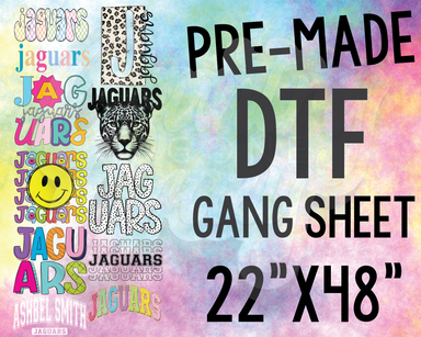 PRE-MADE GANG SHEET - JAGUARS - ADULT-Country Gone Crazy-Country Gone Crazy