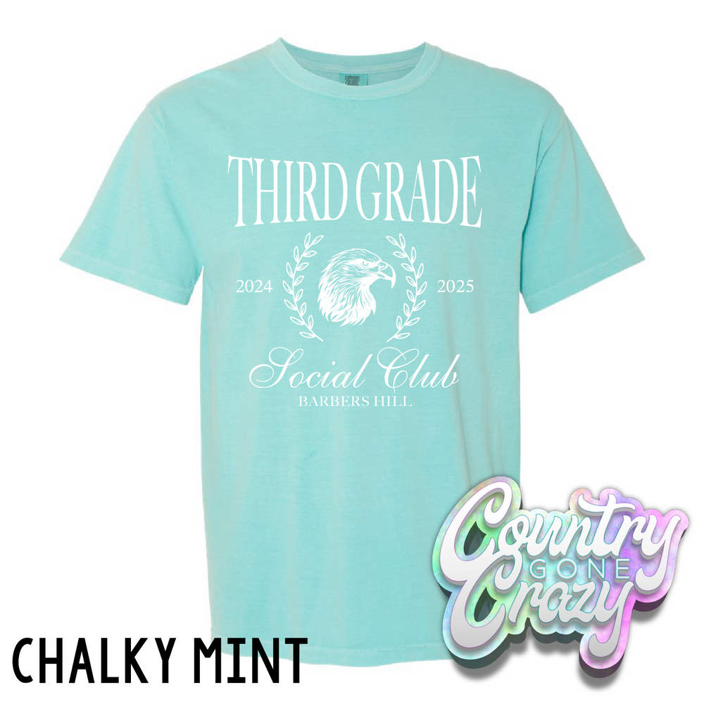 THIRD GRADE SOCIAL CLUB - BARBERS HILL // COMFORT COLOR T-SHIRT-Country Gone Crazy-Country Gone Crazy