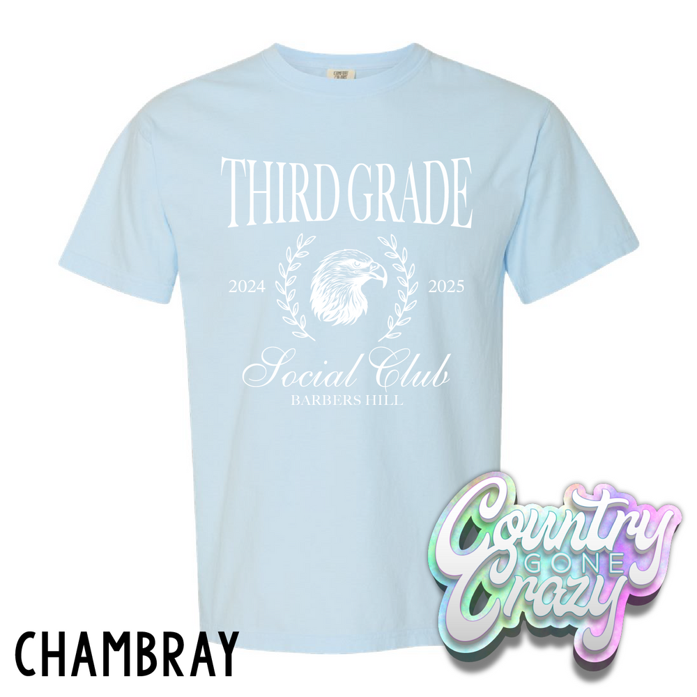 THIRD GRADE SOCIAL CLUB - BARBERS HILL // COMFORT COLOR T-SHIRT-Country Gone Crazy-Country Gone Crazy