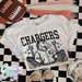 Chargers ~ Letterman ~ Natural T-Shirt-Country Gone Crazy-Country Gone Crazy