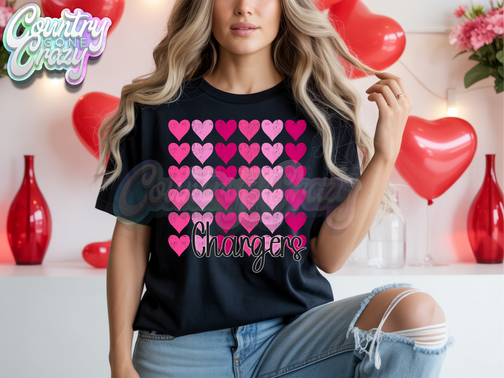 CHARGERS - LOVE STRUCK - T-SHIRT-Country Gone Crazy-Country Gone Crazy