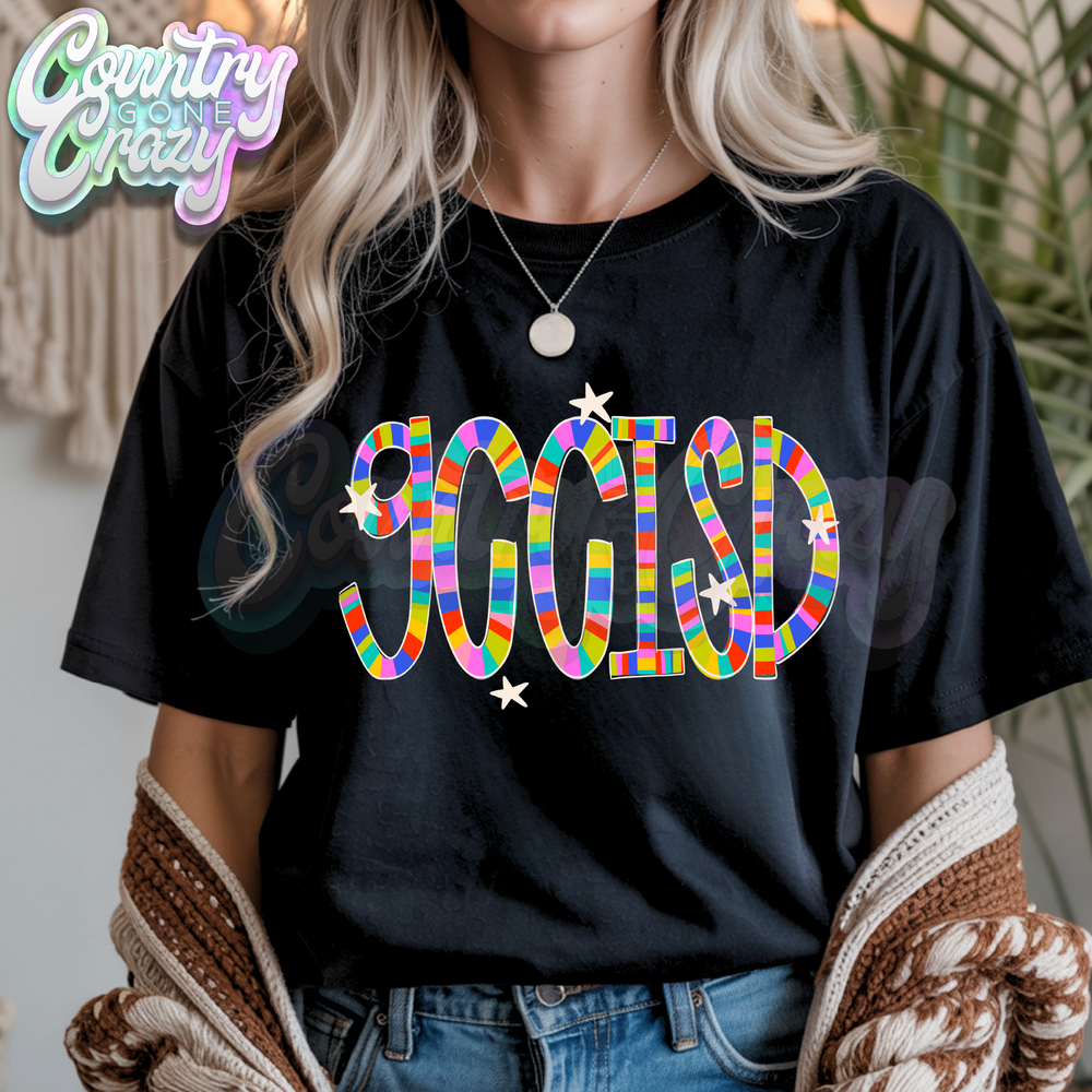 GCCISD | Candy Stripe | T-Shirt-Country Gone Crazy-Country Gone Crazy