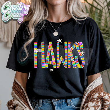 Hawks | Candy Stripe | T-Shirt-Country Gone Crazy-Country Gone Crazy