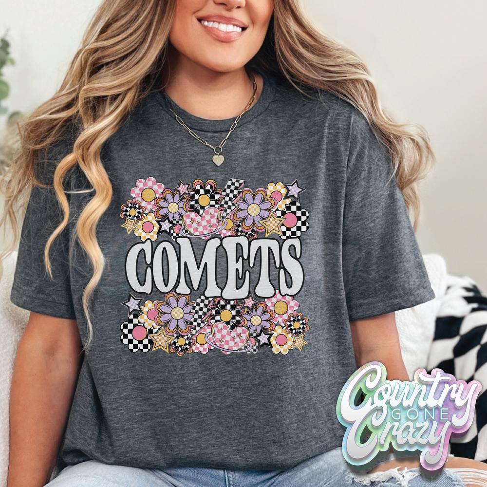 Comets // Funky Flowers // T-Shirt-Country Gone Crazy-Country Gone Crazy