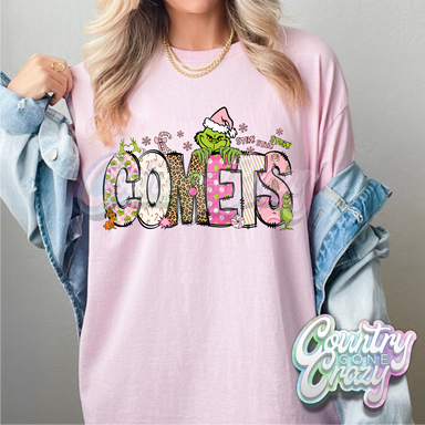 Comets - Pink Grinch - T-Shirt-Country Gone Crazy-Country Gone Crazy