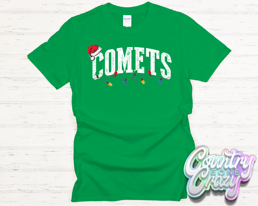 COMETS - CHRISTMAS LIGHTS - T-SHIRT-Country Gone Crazy-Country Gone Crazy