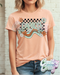 COMETS ** BOHO WAVE** BELLA CANVAS HEATHER PEACH T-SHIRT-Country Gone Crazy-Country Gone Crazy