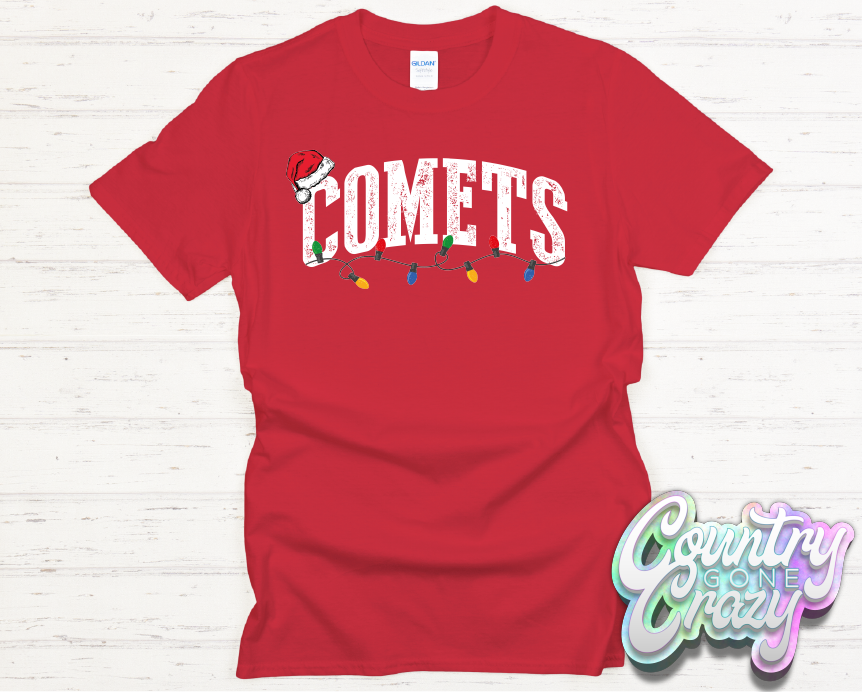 COMETS - CHRISTMAS LIGHTS - T-SHIRT-Country Gone Crazy-Country Gone Crazy