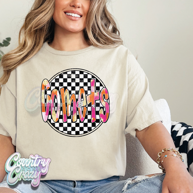 Comets - Checkered Splash - T-Shirt-Country Gone Crazy-Country Gone Crazy