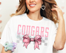Cougars - Coquette Bow - T-Shirt-Country Gone Crazy-Country Gone Crazy