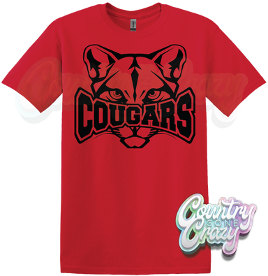 COUGARS - RED T-SHIRT-Country Gone Crazy-Country Gone Crazy