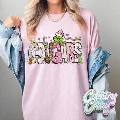 Cougars - Pink Grinch - T-Shirt-Country Gone Crazy-Country Gone Crazy