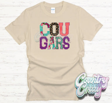 Cougars Faux Applique T-Shirt-Country Gone Crazy-Country Gone Crazy