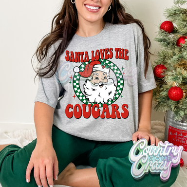 SANTA LOVES THE - COUGARS - T-SHIRT-Country Gone Crazy-Country Gone Crazy