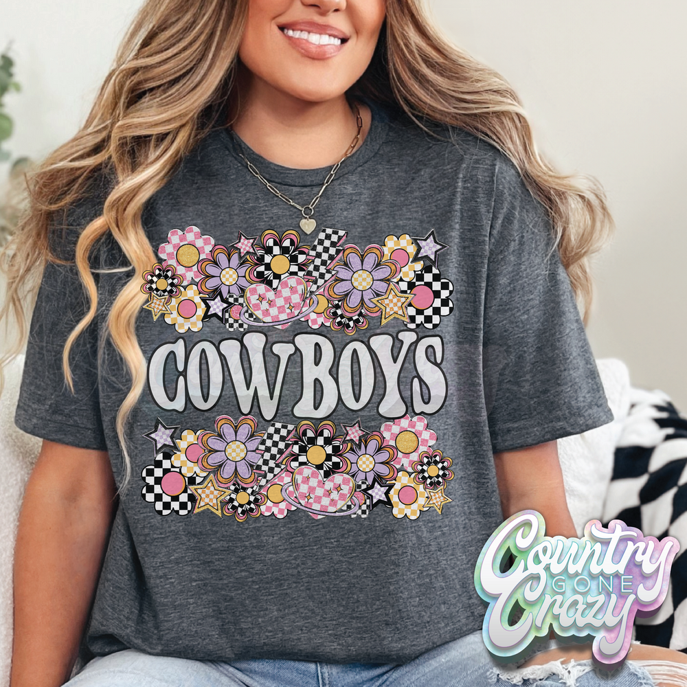 Cowboys // Funky Flowers // T-Shirt-Country Gone Crazy-Country Gone Crazy