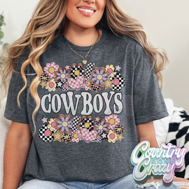 Cowboys // Funky Flowers // T-Shirt-Country Gone Crazy-Country Gone Crazy