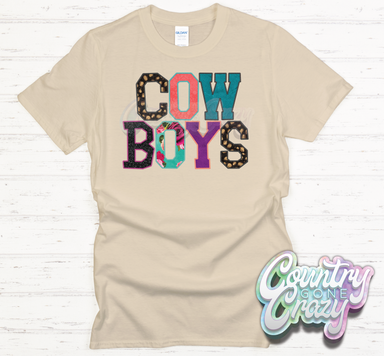 Cowboys Faux Applique T-Shirt-Country Gone Crazy-Country Gone Crazy