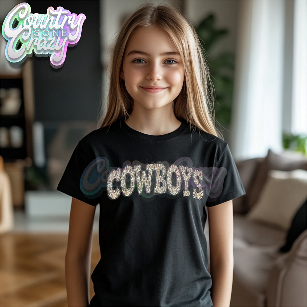COWBOYS ** CAMO DOODLE ** BLACK T-SHIRT-Country Gone Crazy-Country Gone Crazy
