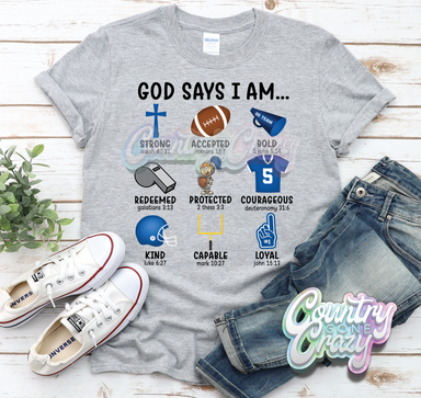 God Says I Am - Crockett Crusaders - T-Shirt-Country Gone Crazy-Country Gone Crazy