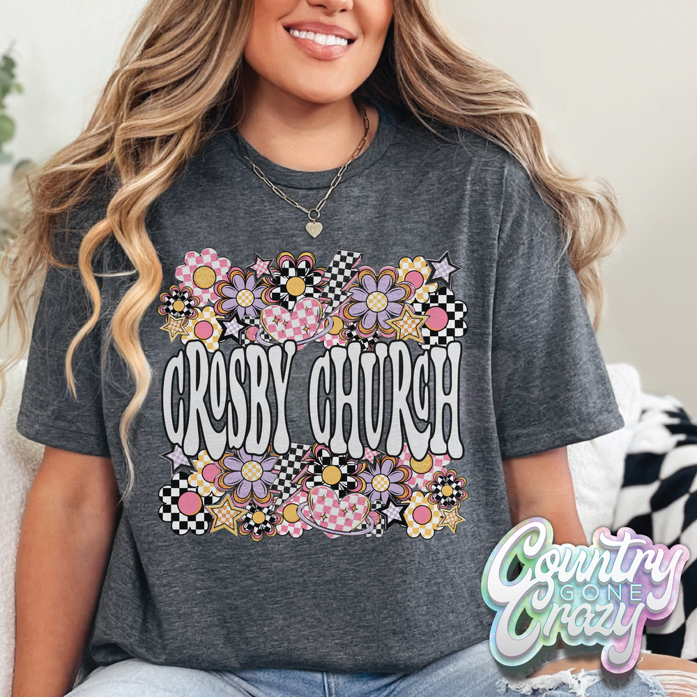 Crosby Church // Funky Flowers // T-Shirt-Country Gone Crazy-Country Gone Crazy