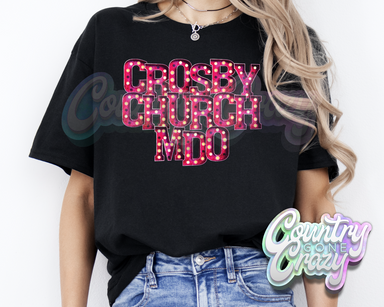 Crosby Church MDO * Pink Marquee * T-Shirt-Country Gone Crazy-Country Gone Crazy