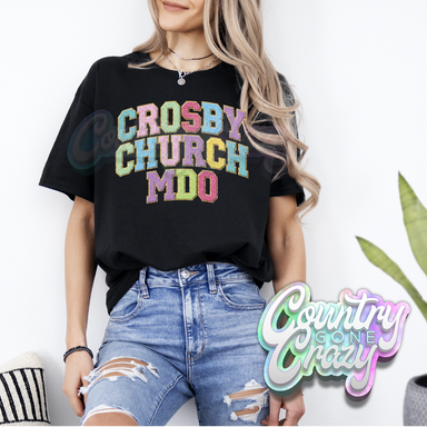 Crosby Church MDO - Faux Chenille - T-Shirt-Country Gone Crazy-Country Gone Crazy