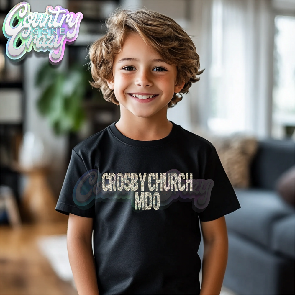 CROSBY CHURCH MDO ** STEALTH ** BLACK T-SHIRT-Country Gone Crazy-Country Gone Crazy