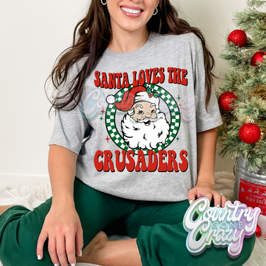 SANTA LOVES THE - CRUSADERS - T-SHIRT-Country Gone Crazy-Country Gone Crazy