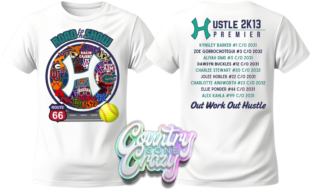 Road to the Show 2025 Roster Sublimation- Dry Fit-Country Gone Crazy-Country Gone Crazy