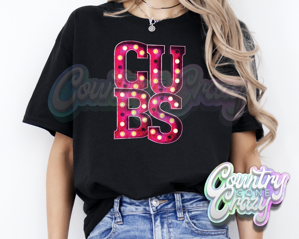 Cubs * Pink Marquee * T-Shirt-Country Gone Crazy-Country Gone Crazy