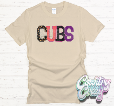 Cubs Faux Applique T-Shirt-Country Gone Crazy-Country Gone Crazy