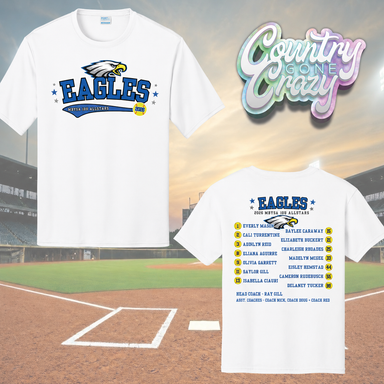 MBYSA 10U SOFTBALL - EAGLES ALL STARS - DRI FIT WITH ROSTER-Port & Company-Country Gone Crazy